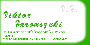 viktor haromszeki business card